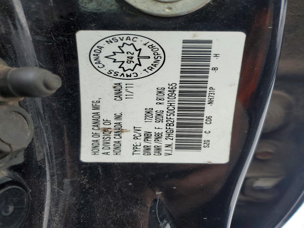 2012 Honda Civic lx