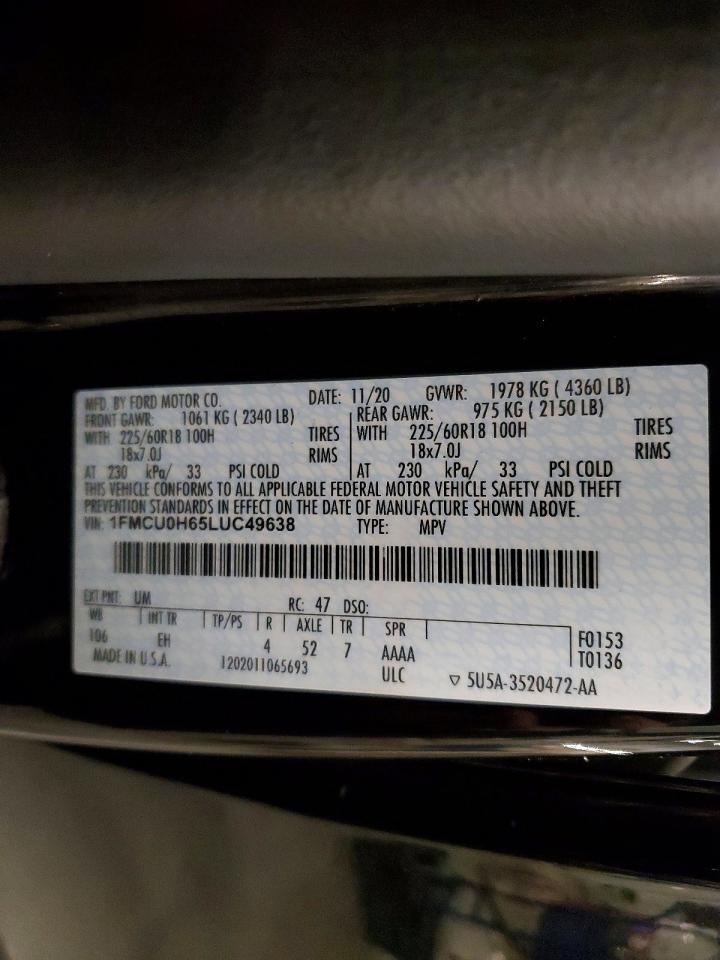 2020 Ford Escape sel