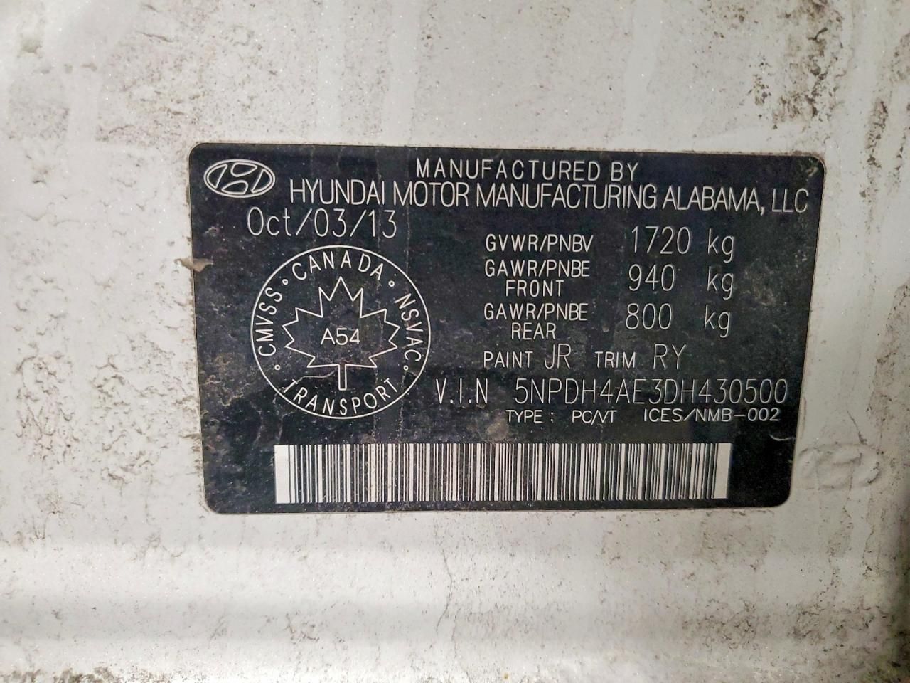 2013 Hyundai Elantra gls