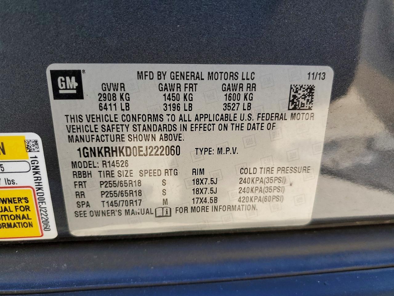 2014 Chevrolet Traverse lt