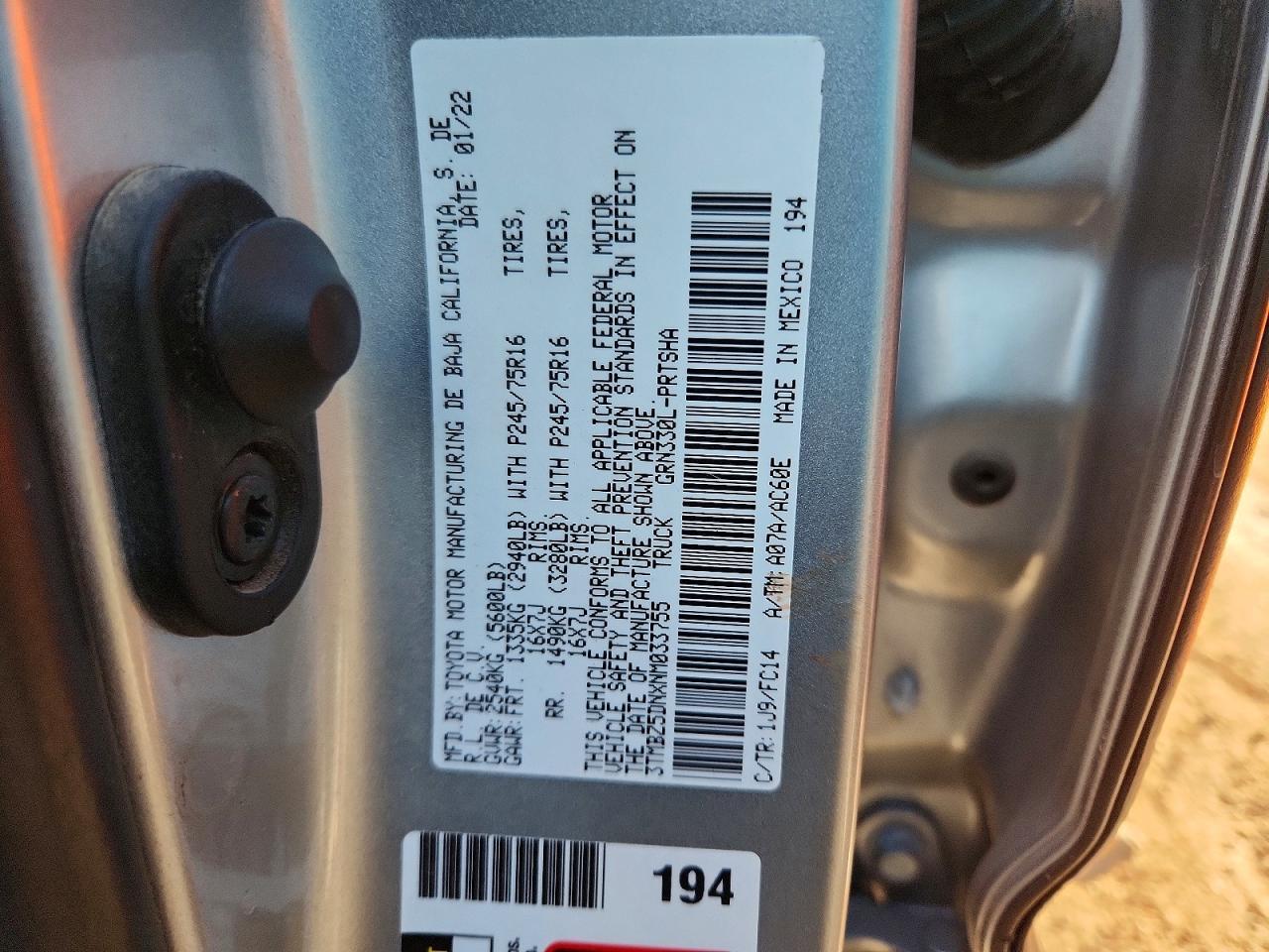 2022 Toyota Tacoma SR5 V6