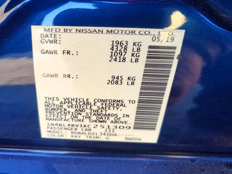 2019 Nissan Altima s