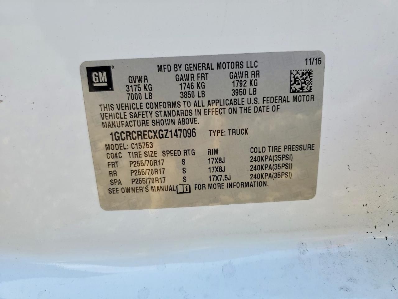 2016 Chevrolet Silverado C1500 lt