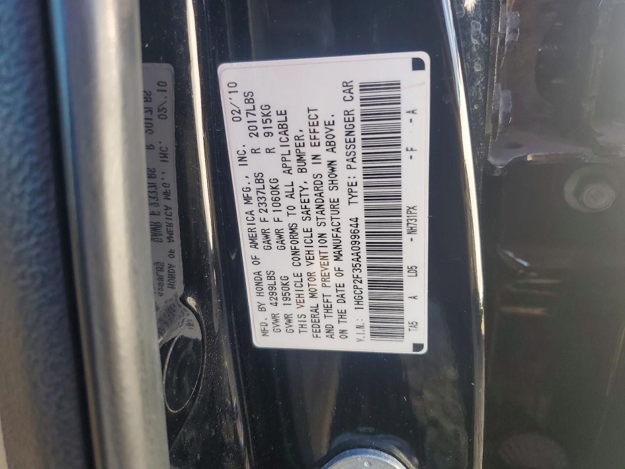 2010 Honda Accord lx