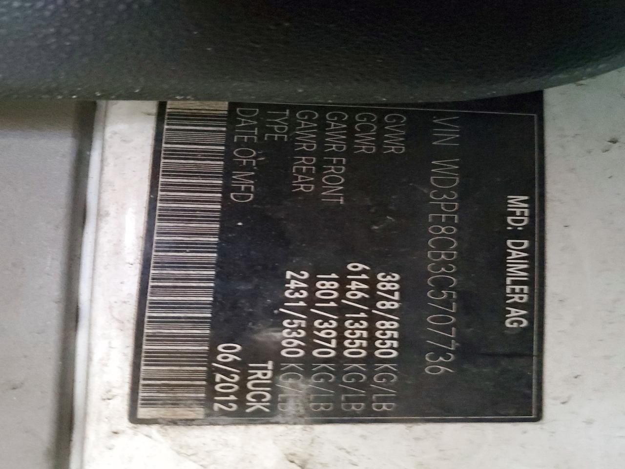 2012 Mercedes-Benz 2012 Mercedes Benz Sprinter 2500 Delivery Van