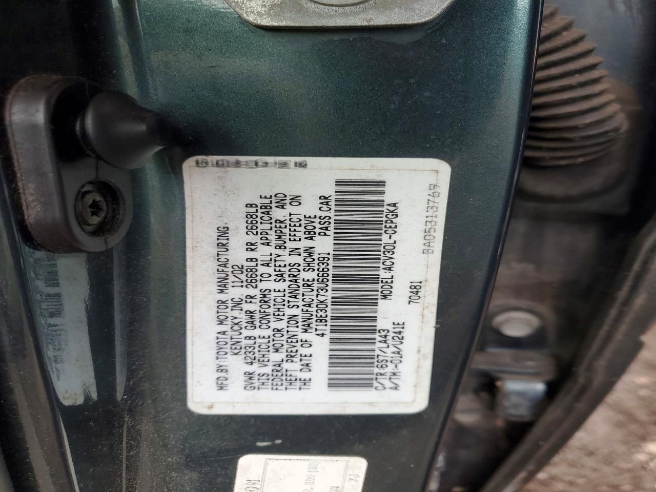 2003 Toyota Camry le