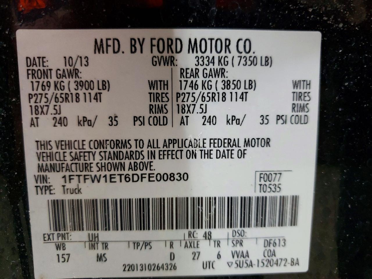 2013 Ford F150 Supercrew