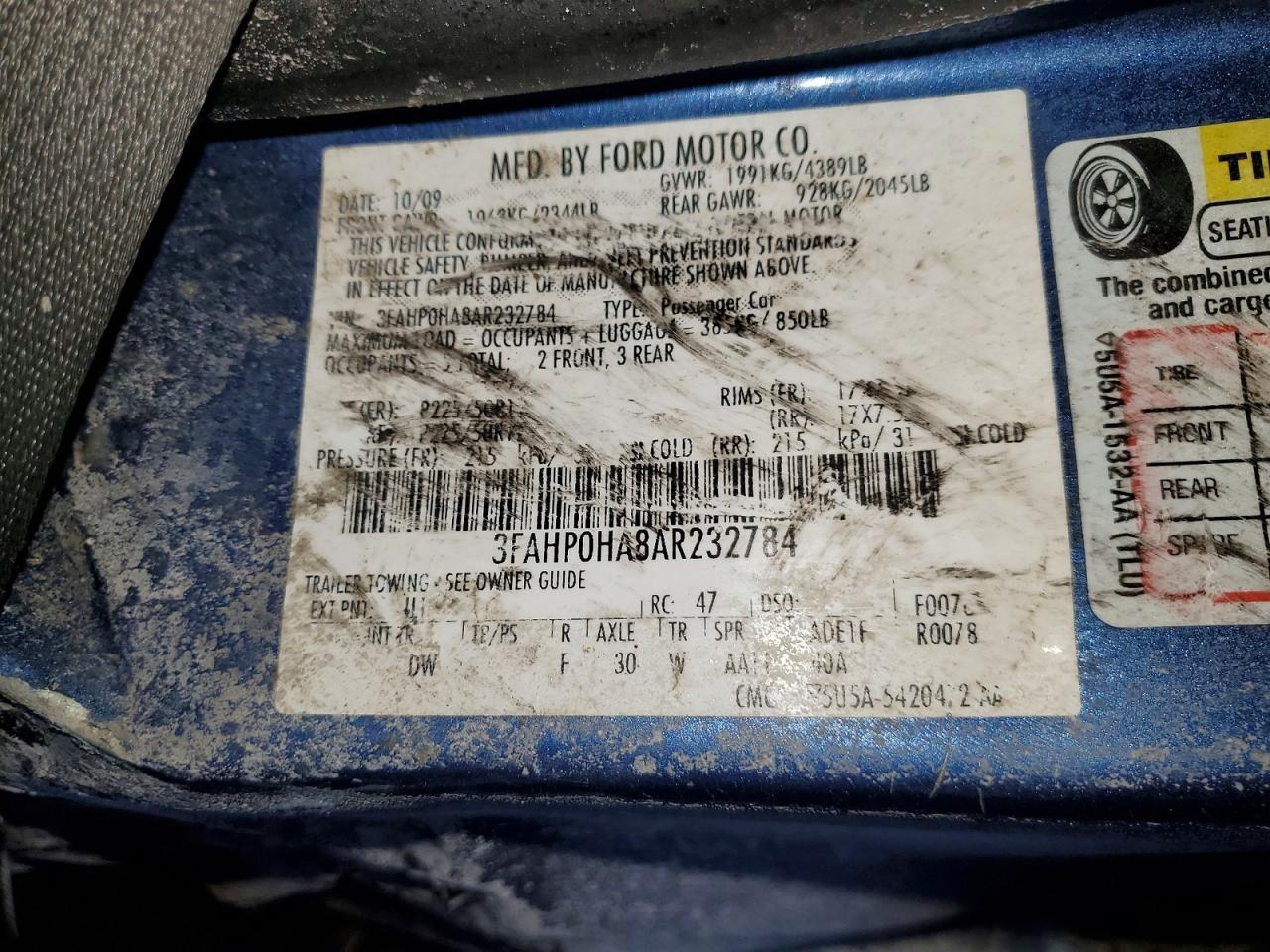 2010 Ford Fusion se
