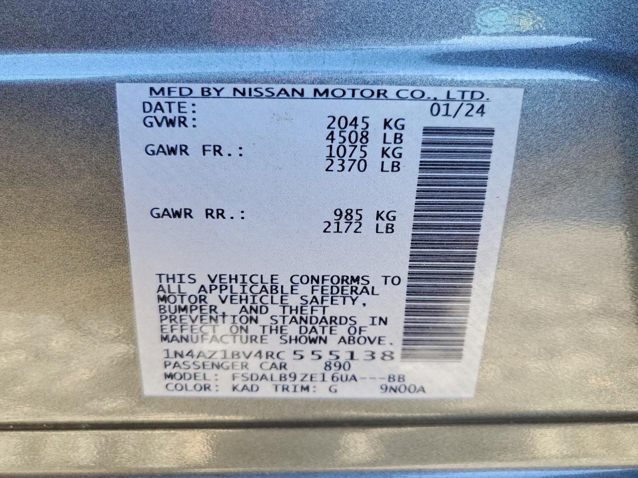 2024 Nissan Leaf s