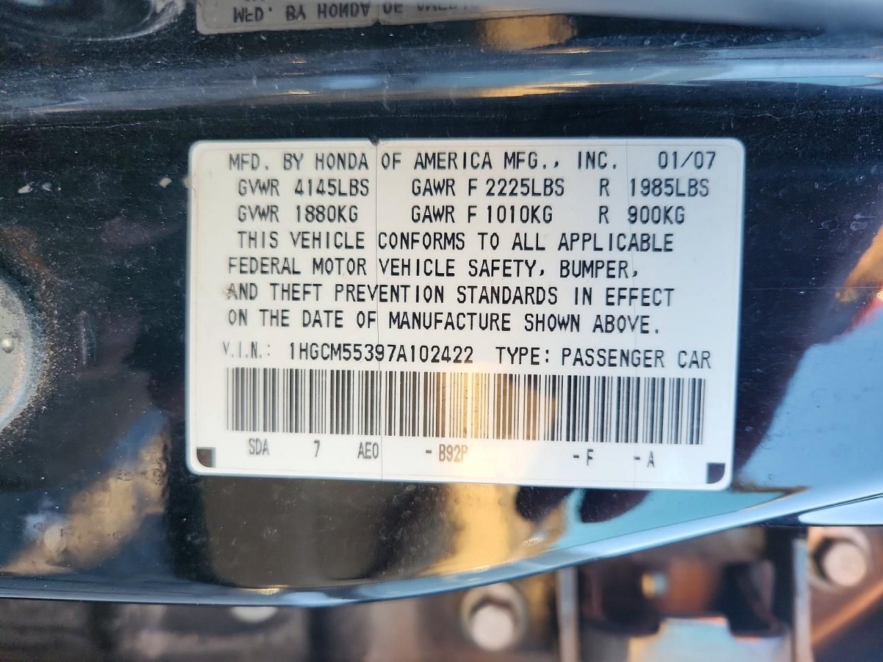 2007 Honda Accord se