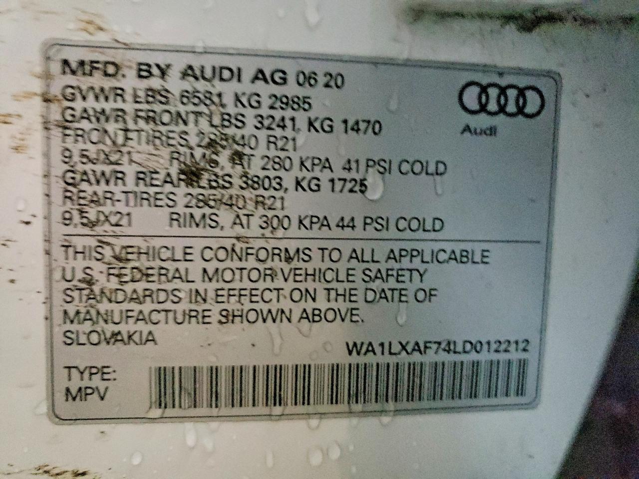 2020 Audi Q7 Premium Plus