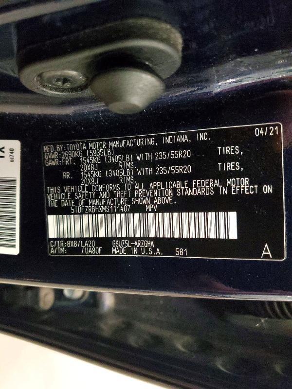 2021 Toyota Highlander Platinum