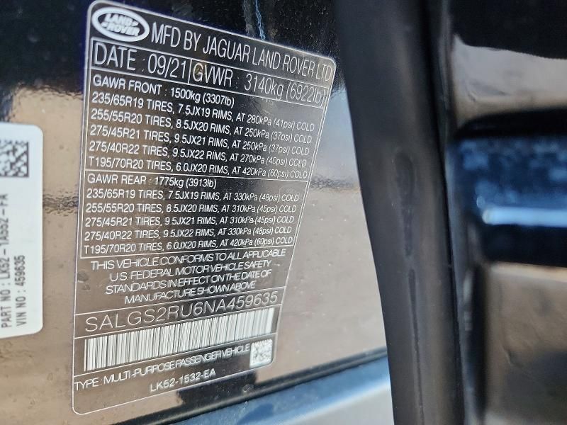 2022 Land Rover Range Rover hse Westminster Edition