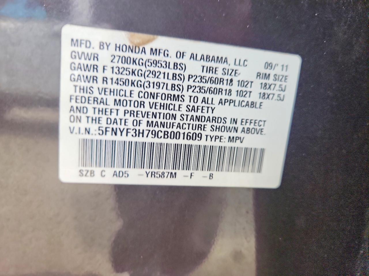 2012 Honda Pilot Exln