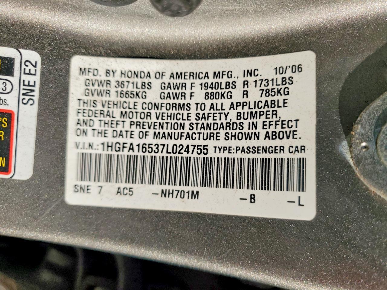2007 Honda Civic lx