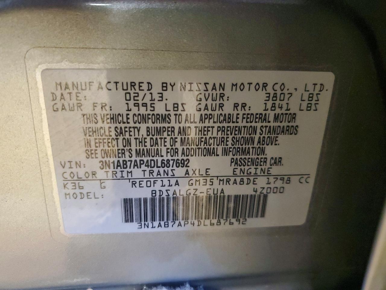 2013 Nissan Sentra s