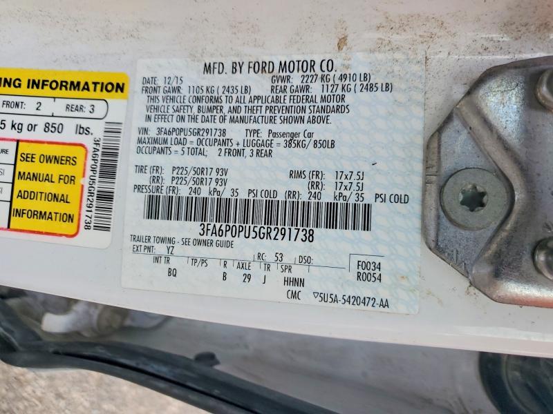 2016 Ford Fusion se Phev