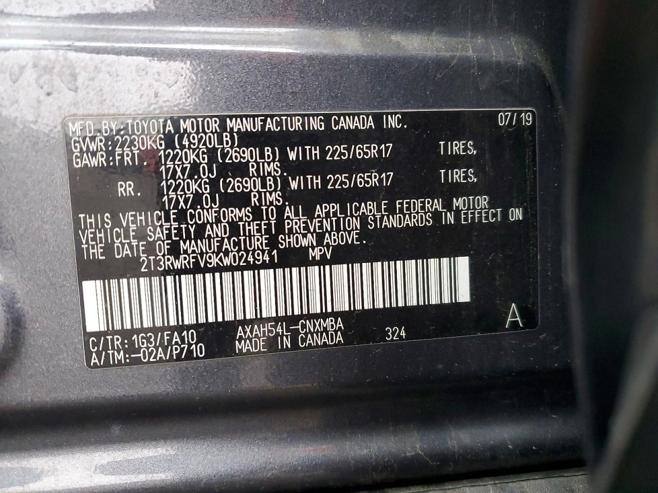 2019 Toyota Rav4 xle