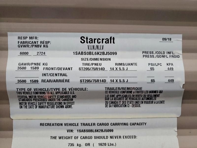 2019 Starcraft Autumn RID