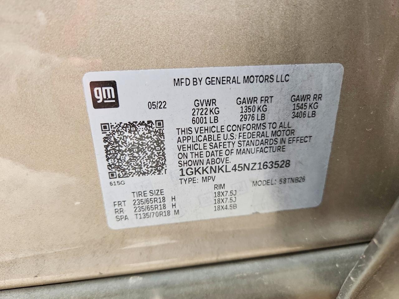 2022 GMC Acadia sle