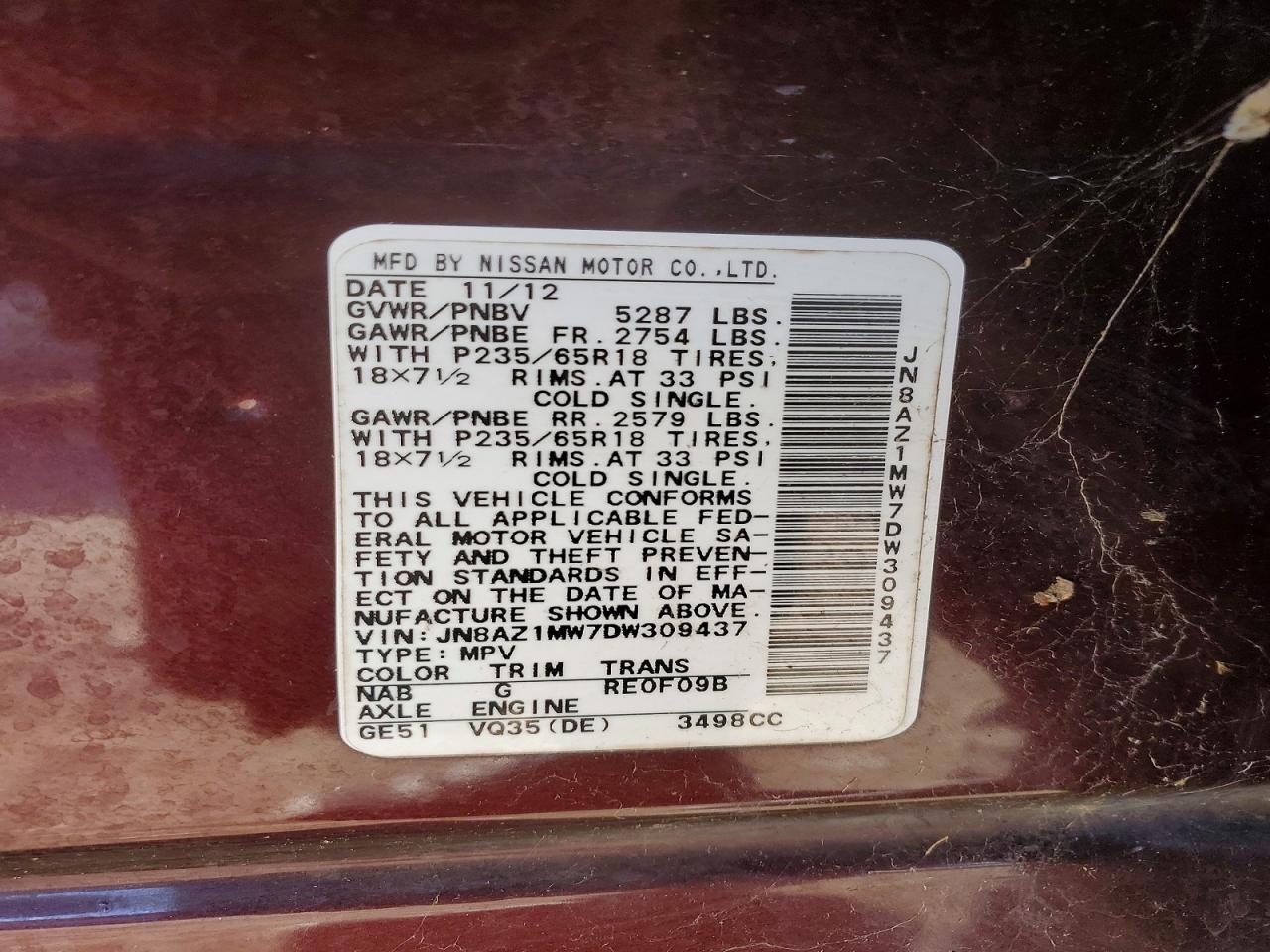 2013 Nissan Murano s