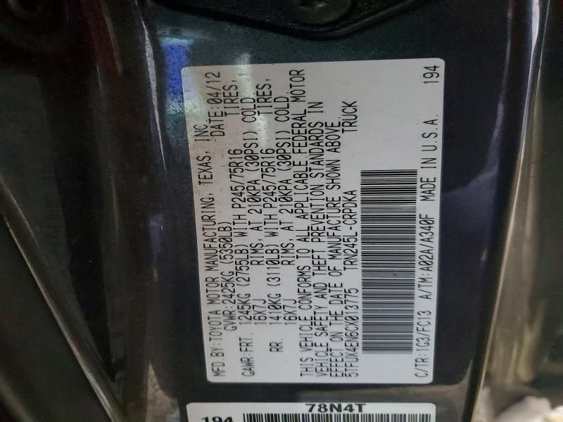 2012 Toyota Tacoma Access cab