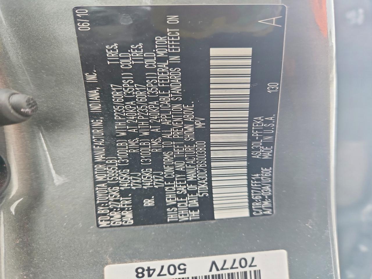 2011 Toyota Sienna Base