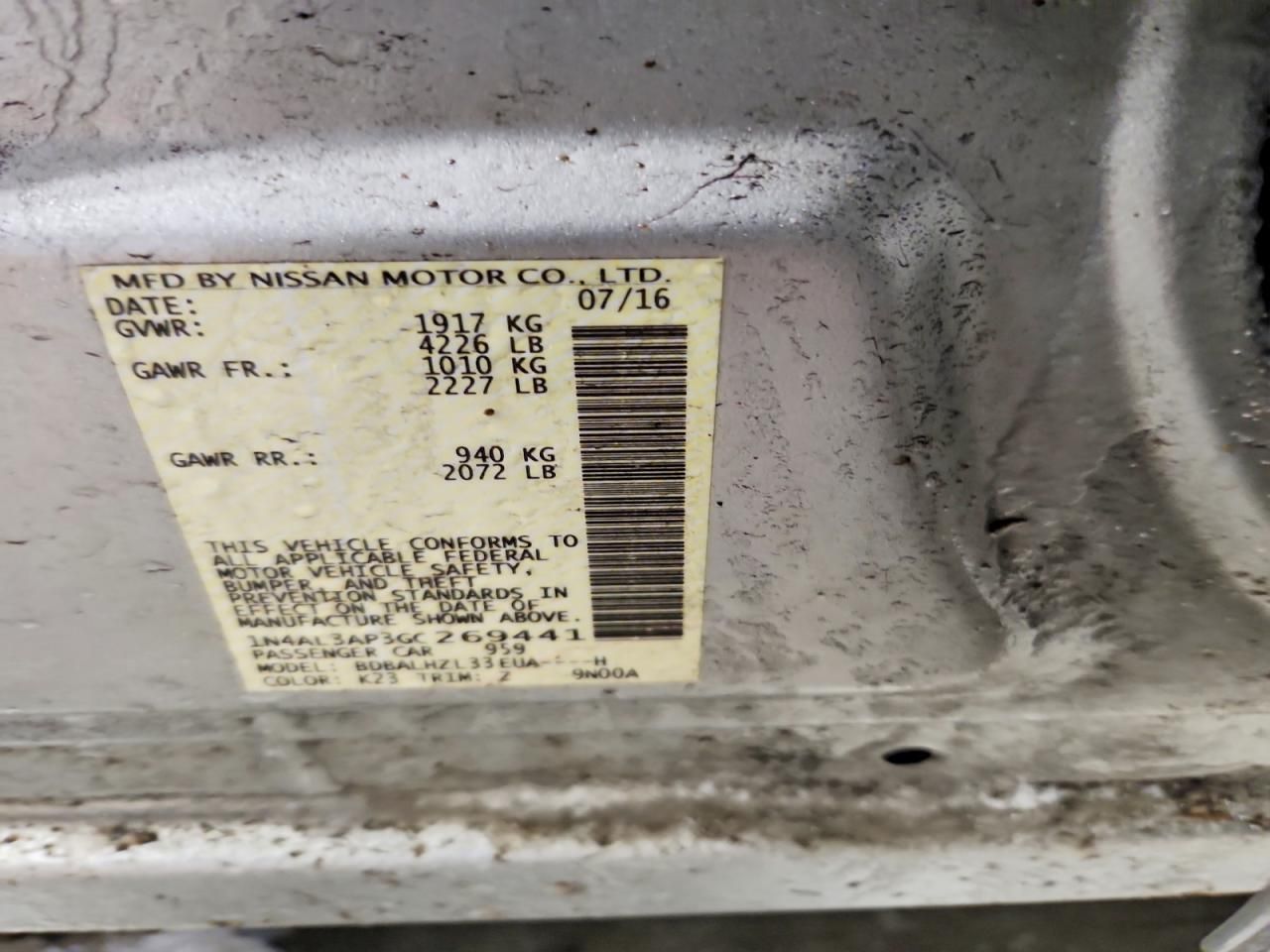 2016 Nissan Altima 2.5