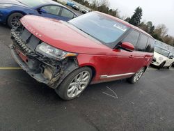 Land Rover Range Rover salvage cars for sale: 2017 Land Rover Range Rover hse