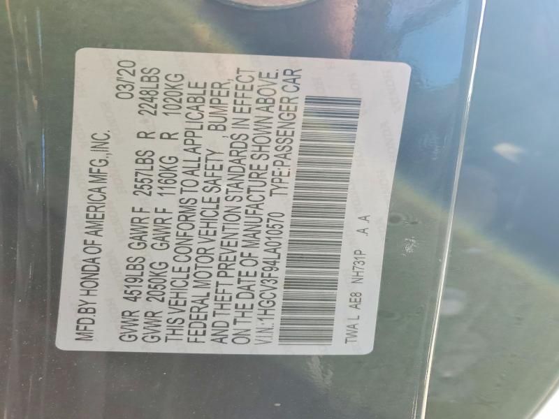 2020 Honda Accord Touring Hybrid