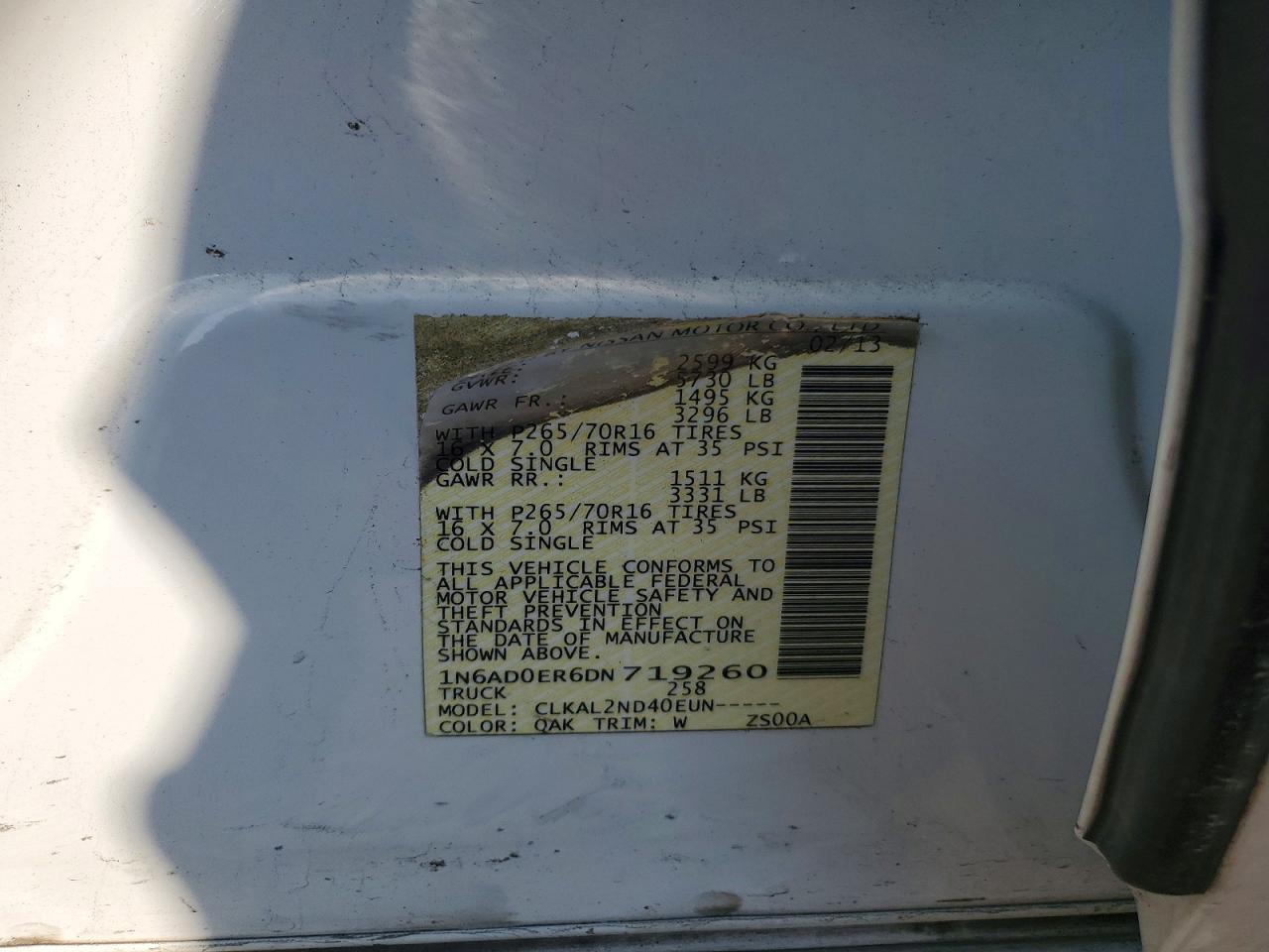 2013 Nissan Frontier s