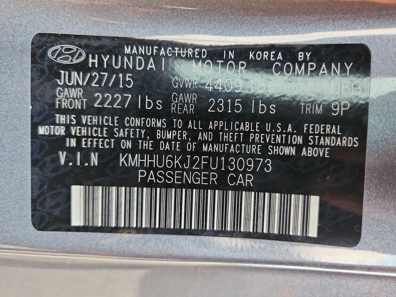 2015 Hyundai Genesis Coupe 3.8l