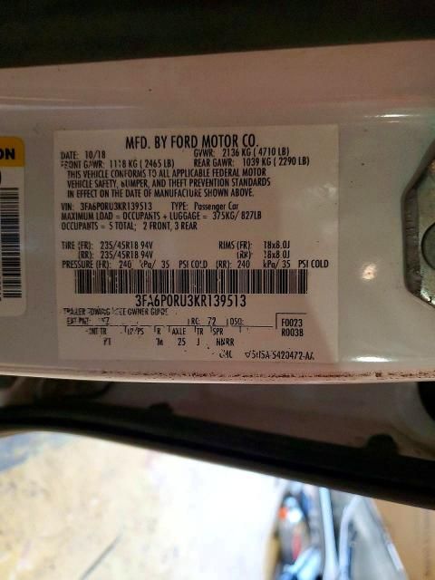 2019 Ford Fusion Titanium