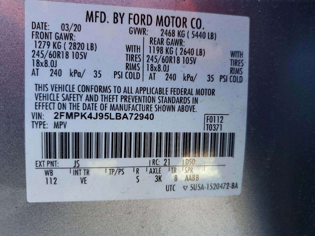 2020 Ford Edge sel