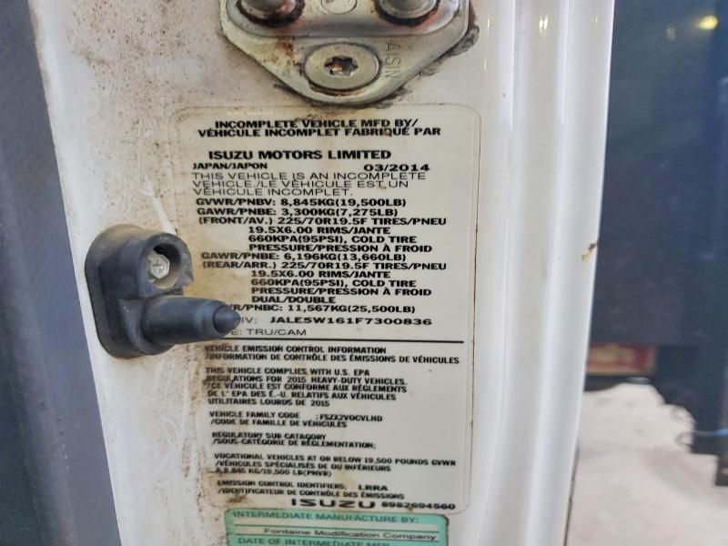2015 Isuzu Nrr Flatbed Truck