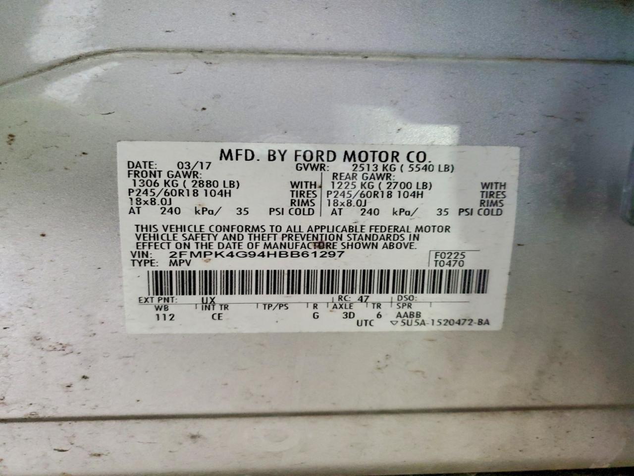 2017 Ford Edge se