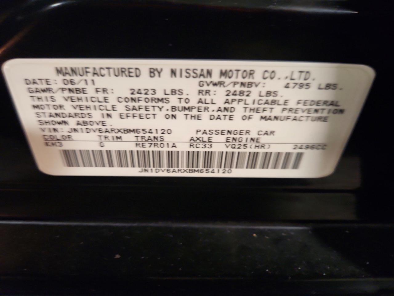 2011 Infiniti G25