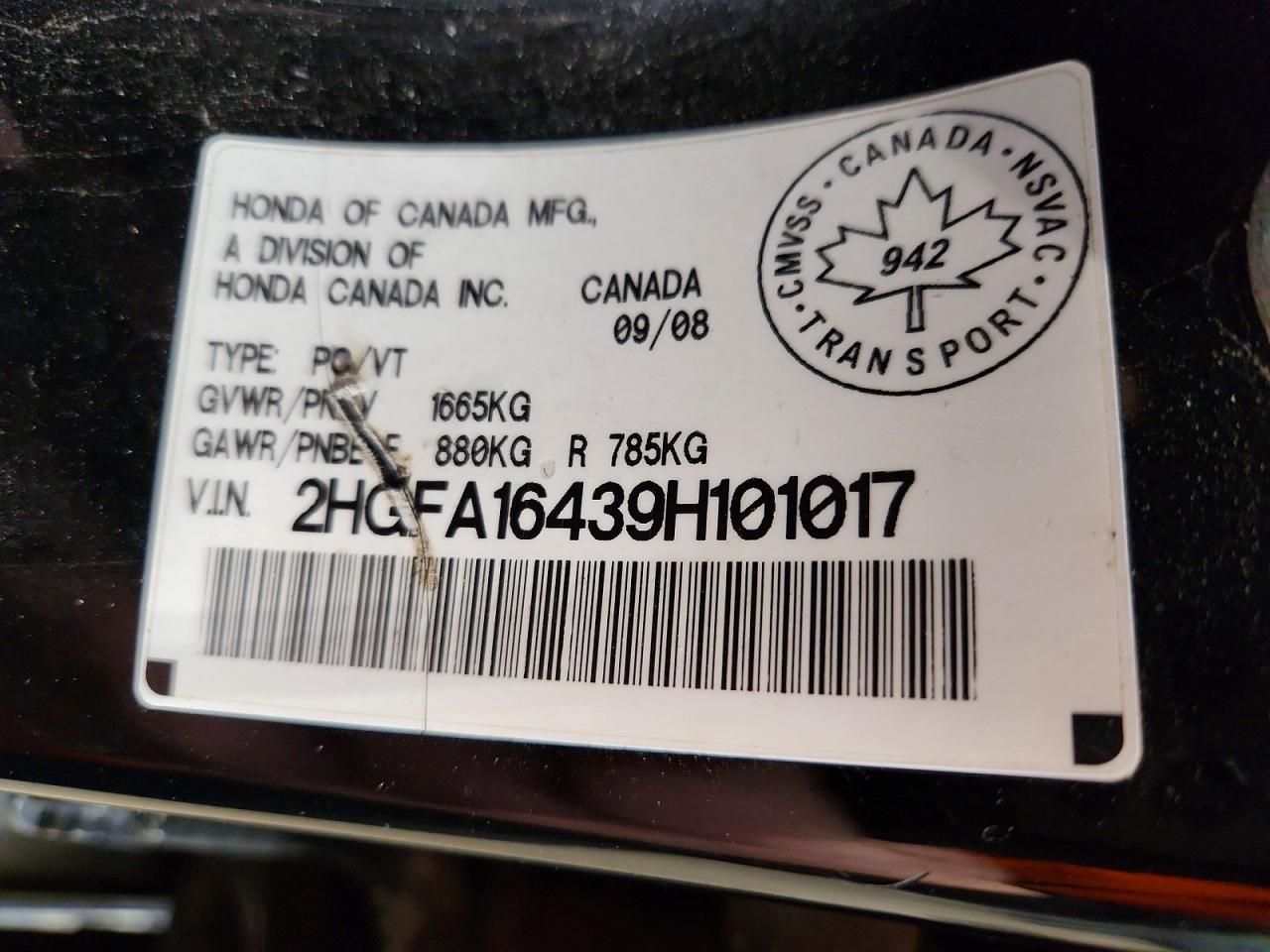 2009 Honda Civic Dx-g