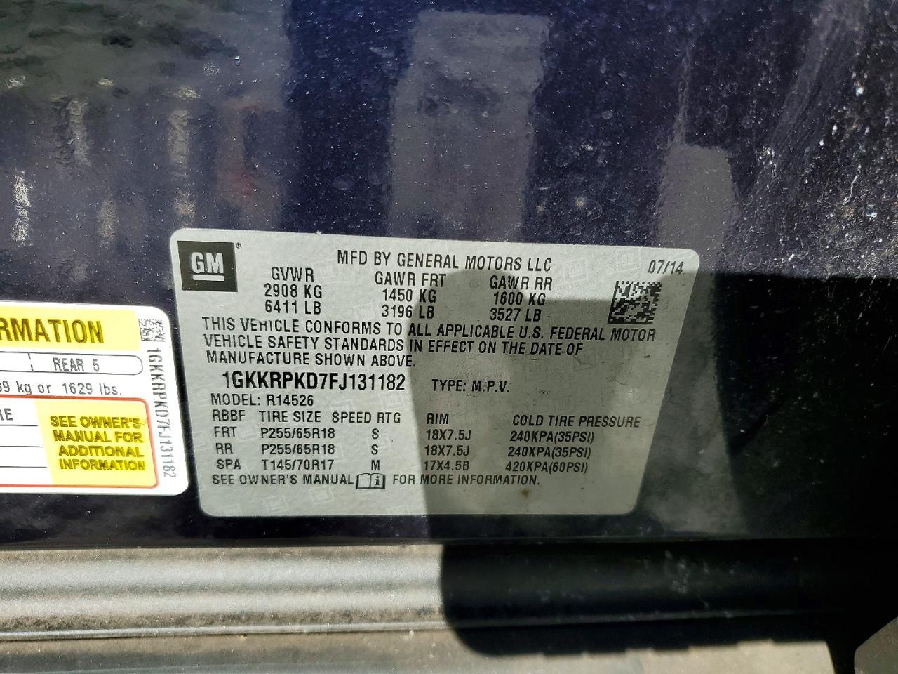 2015 GMC Acadia sle