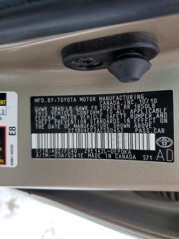 2010 Toyota Corolla Base