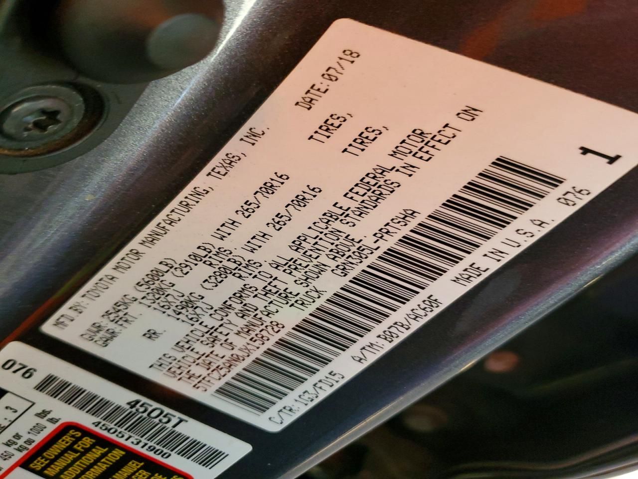 2018 Toyota Tacoma Double cab