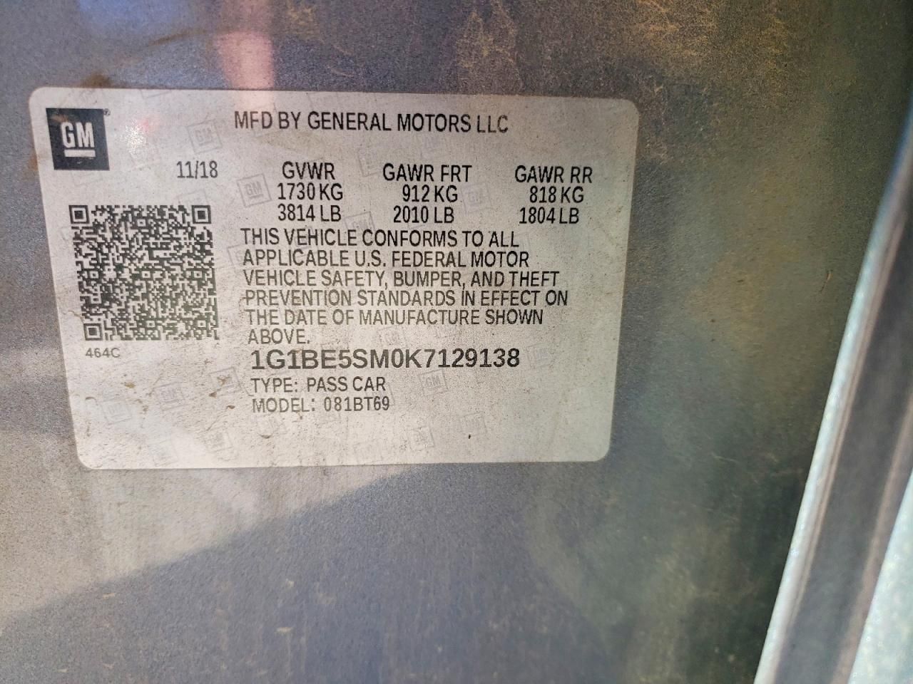 2019 Chevrolet Cruze lt