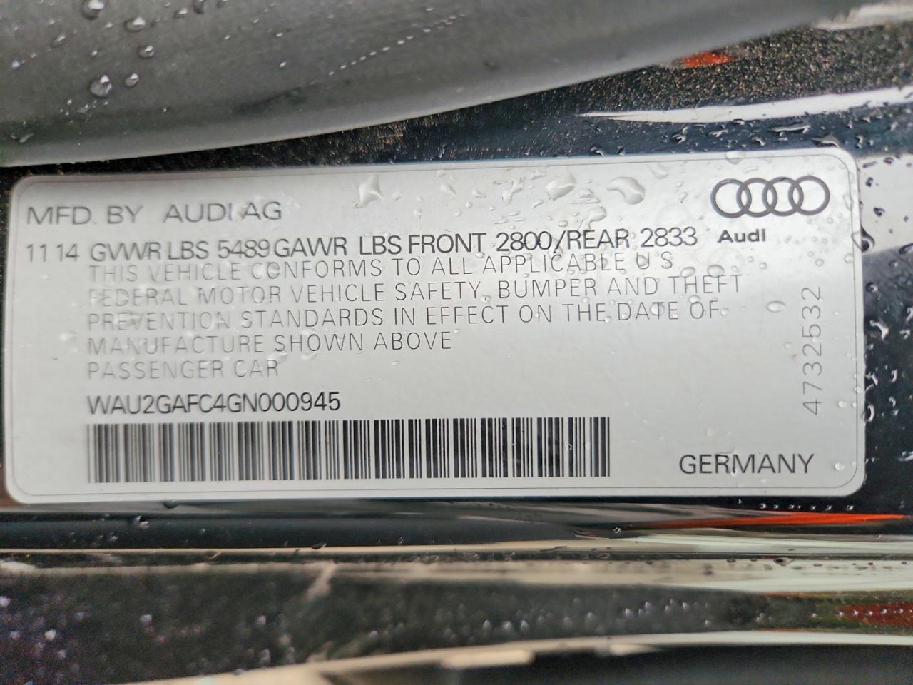 2016 Audi A7 Prestige