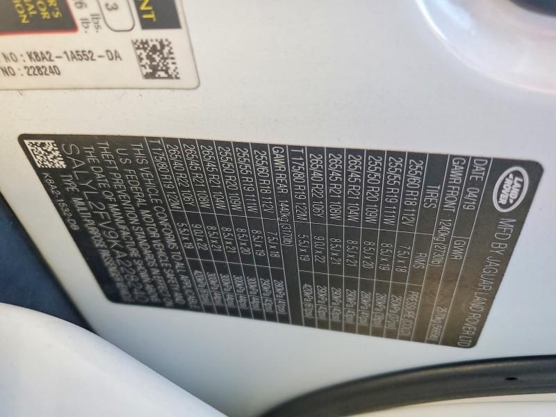 2019 Land Rover Range Rover Velar R-dynamic se