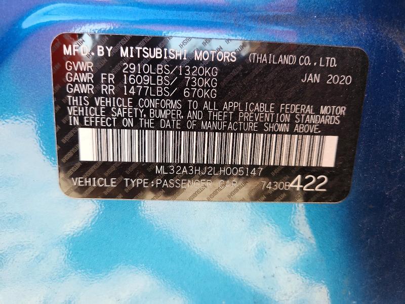 2020 Mitsubishi Mirage es