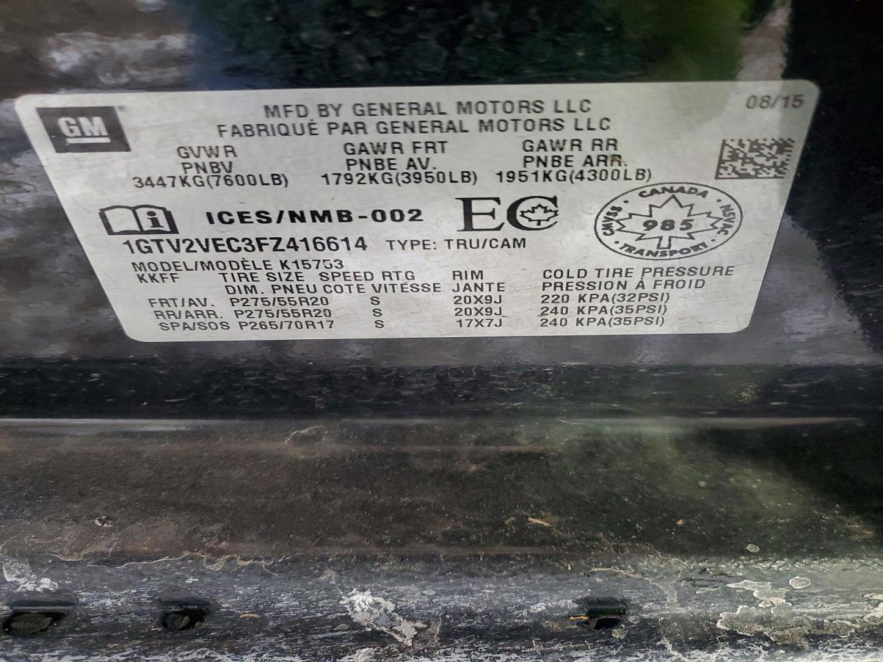 2015 GMC Sierra K1500 SLT