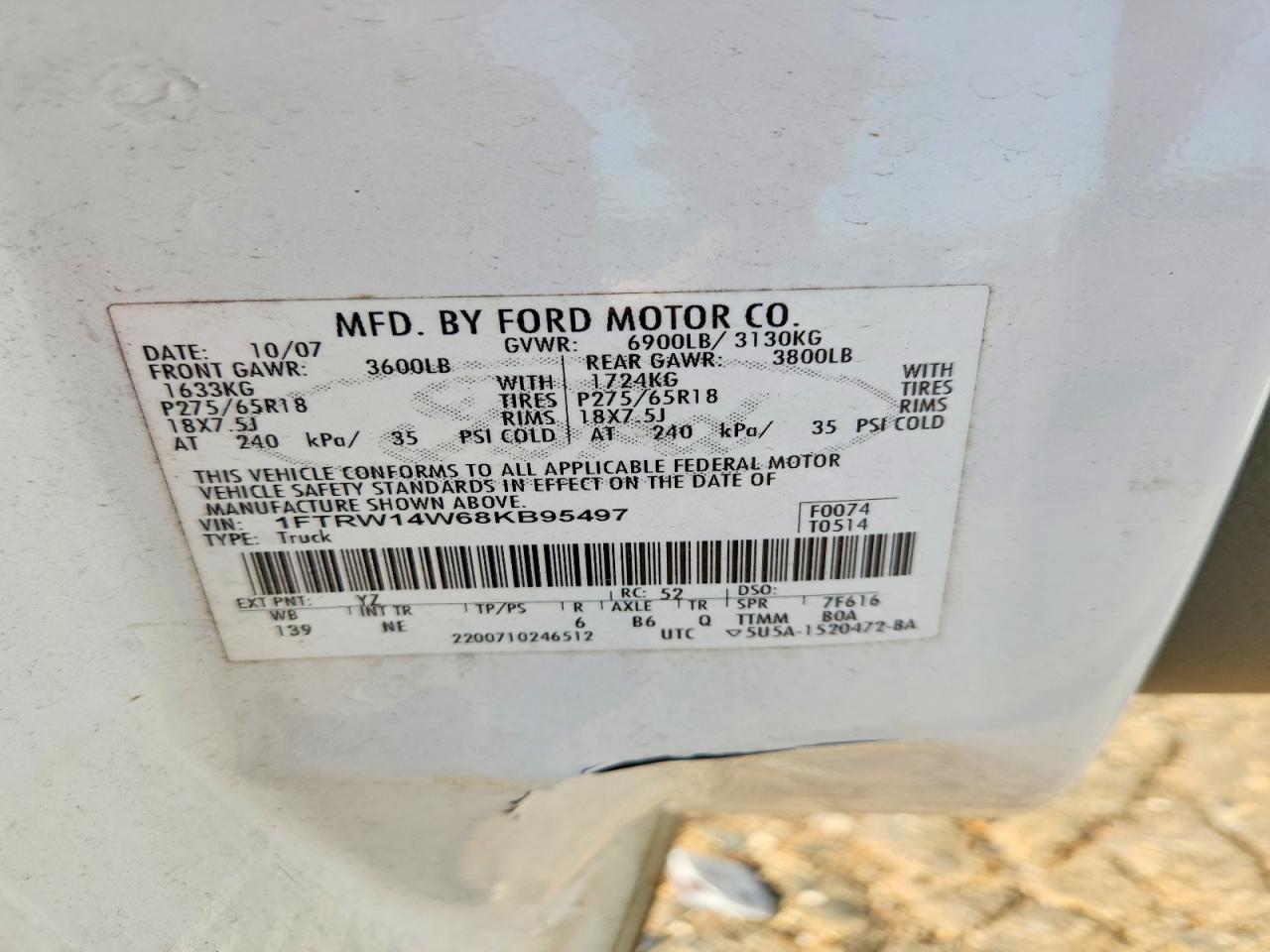 2008 Ford F150 Supercrew