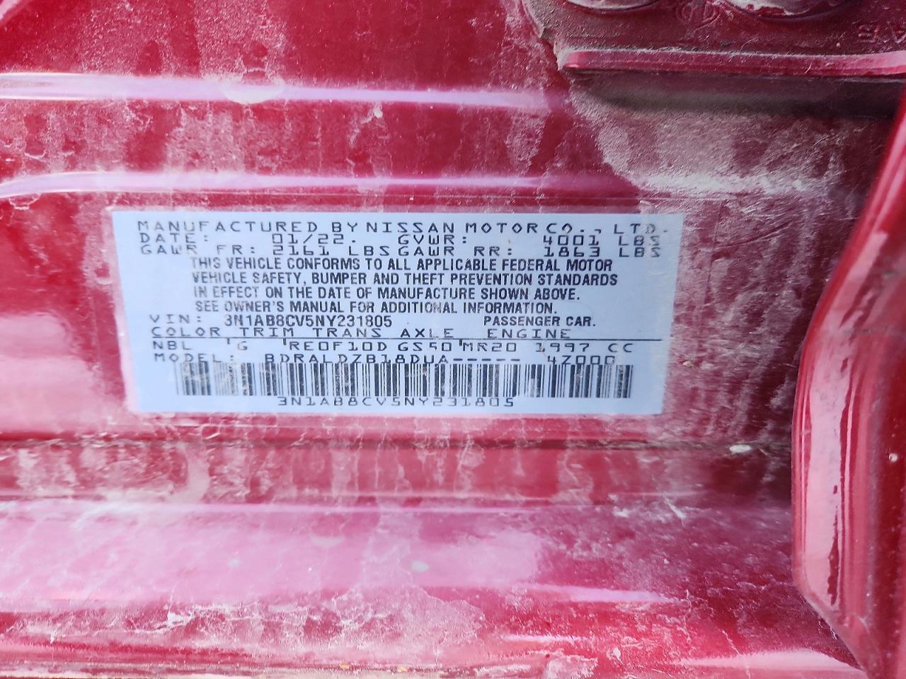 2022 Nissan Sentra sv