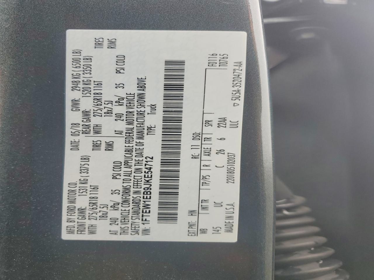 2018 Ford F150 Supercrew