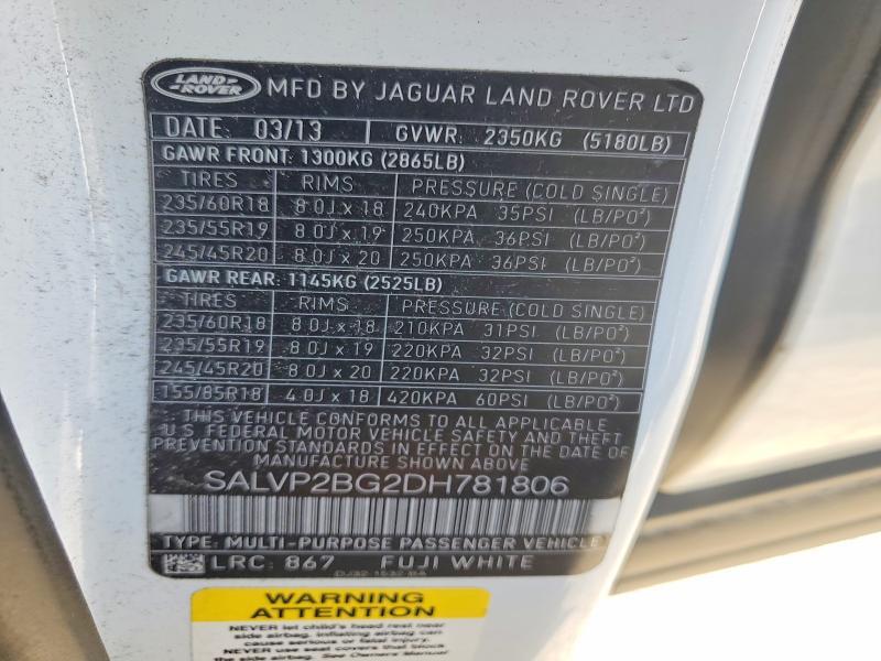 2013 Land Rover Range Rover Evoque Pure Plus